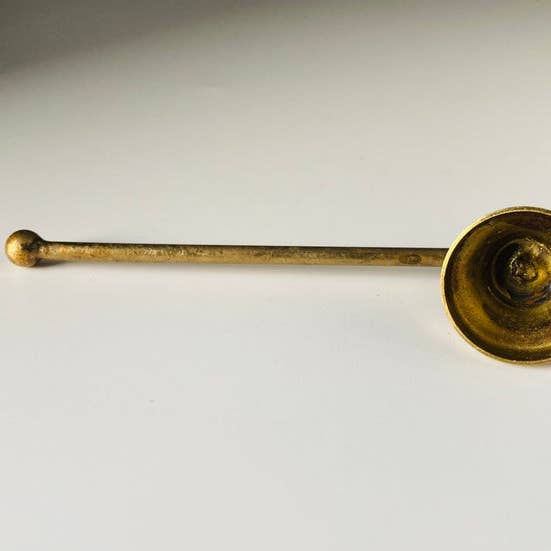 Mini Antiqued Brass Candle Snuffer