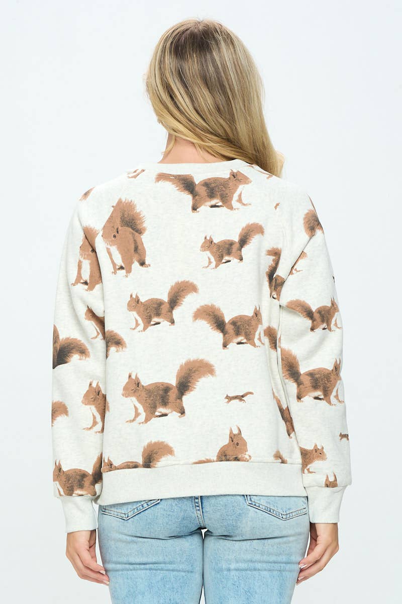 Scenic Squirrel Crew Neck