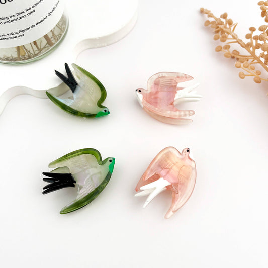 Shimmering Swallow Bird Hair Clip