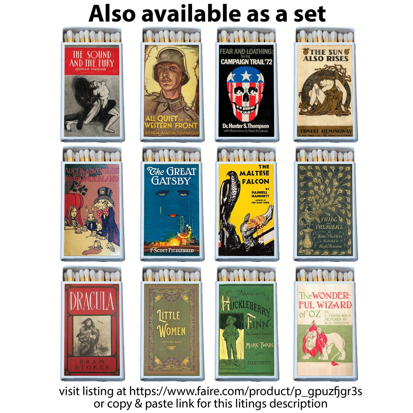 Pride and Prejudice Matchbox • Matches • Candle Acc