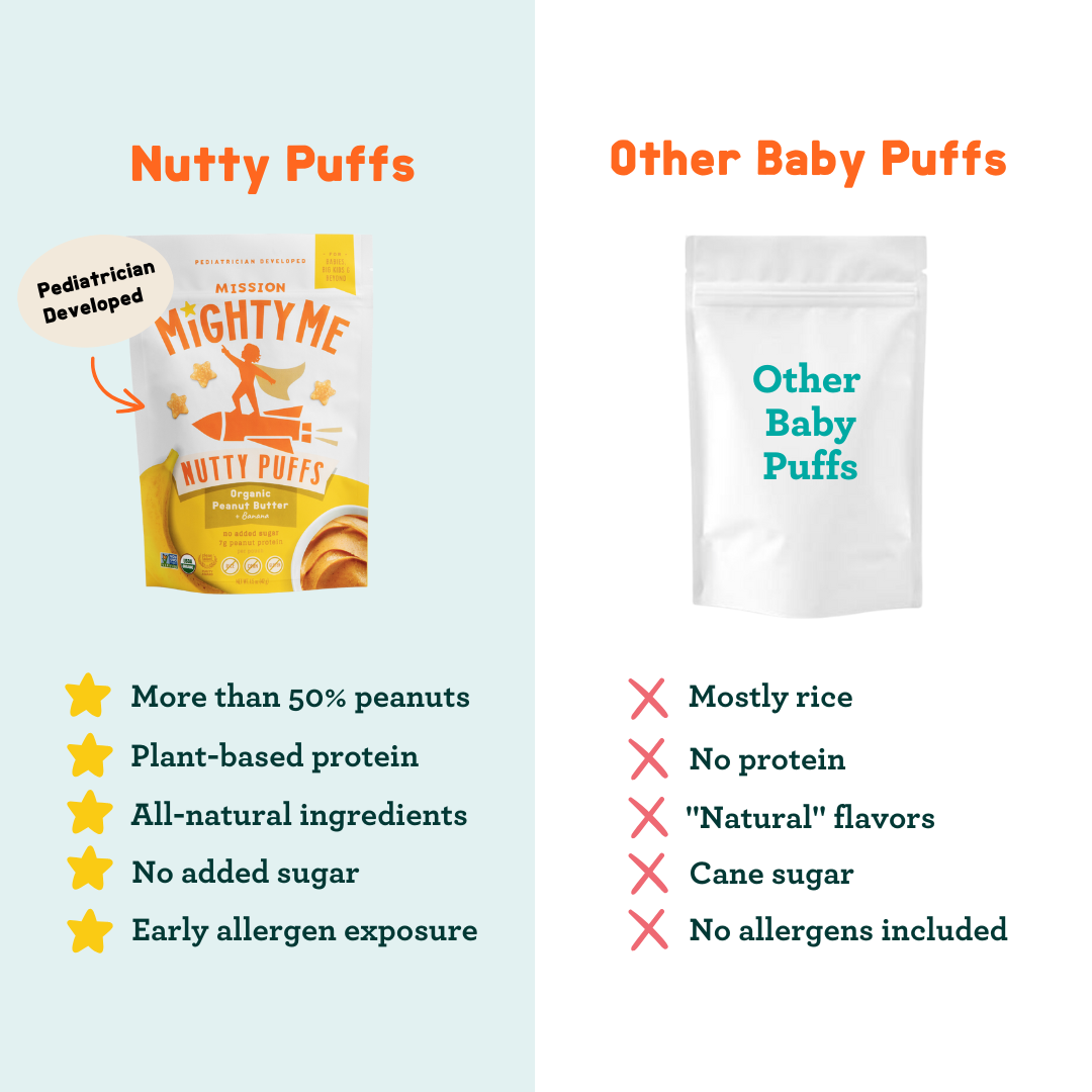Organic Banana Peanut Butter Nutty Puffs Kid & Baby Snacks