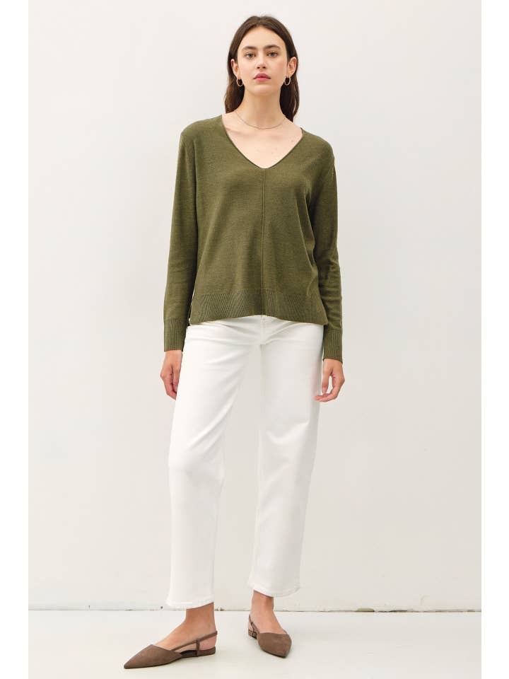 Wear-with-Everything Olive Sweater