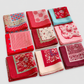 Red Rubies Floral Square Scarf