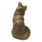 Mini Antiqued Brass Fox Figurine