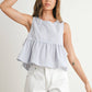 Sky Meadow Peplum Top