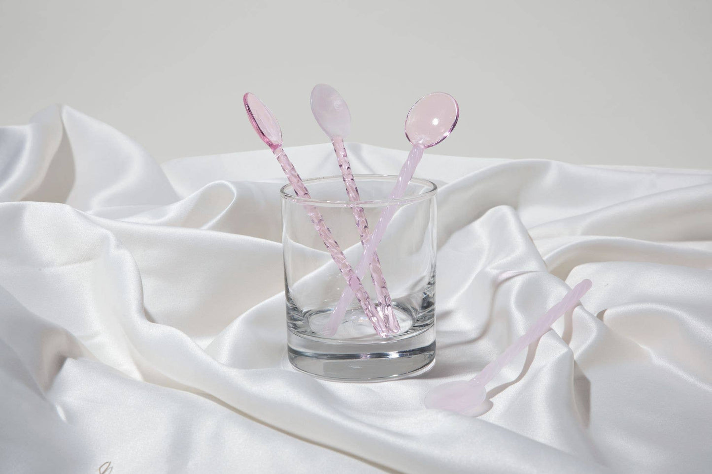 Pink Pastels Glass Spoon Set