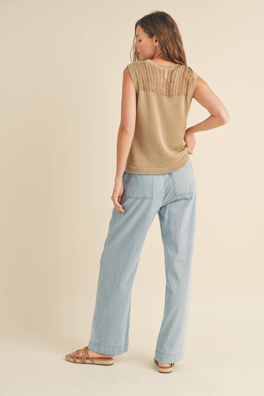 Relaxed Crochet Sweater Tank