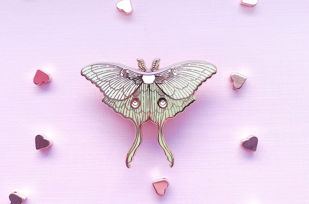 Luna Moth Enamel Pin