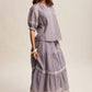 Townhomes Striped Smocked Maxi Skirt