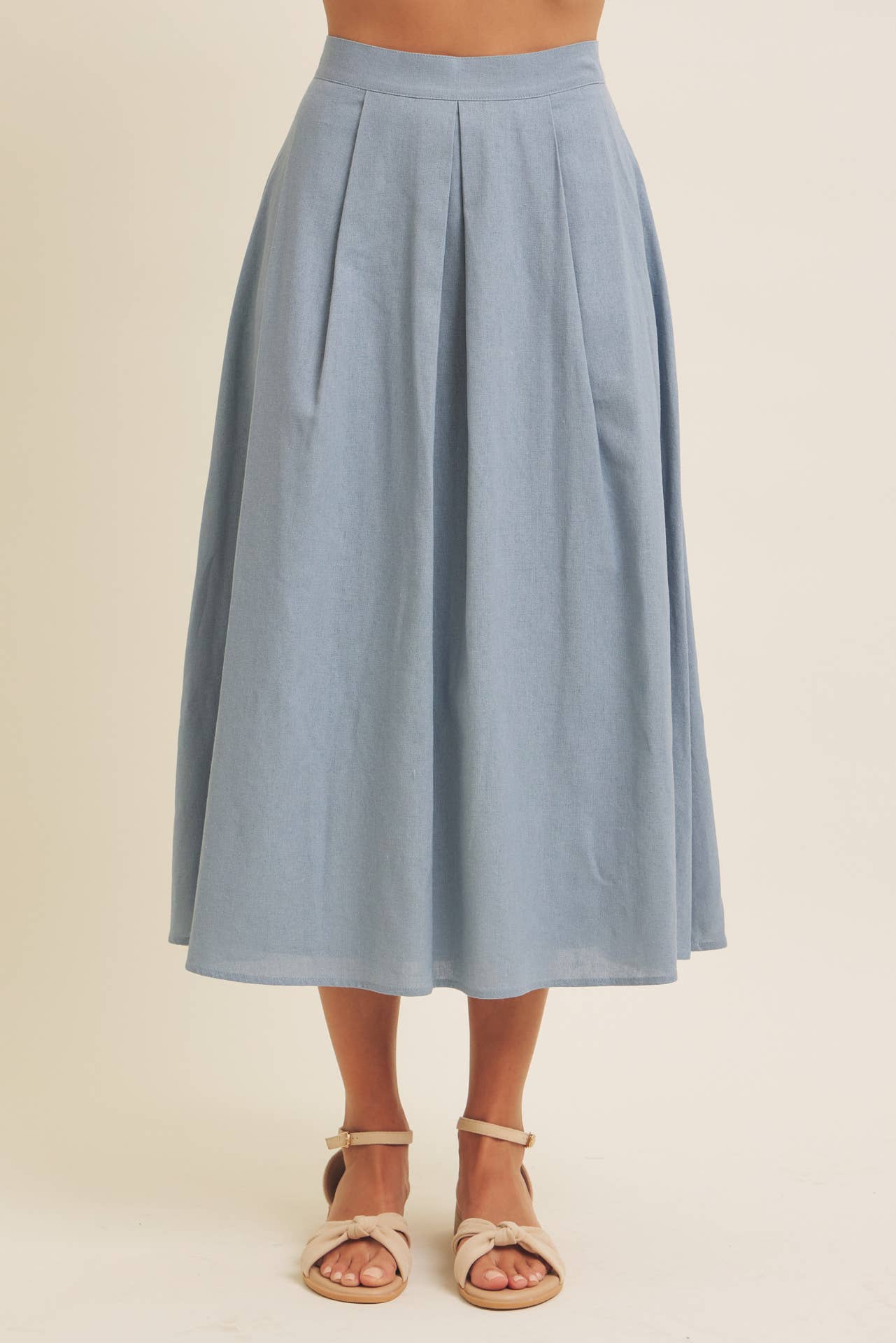 Eleanor Pleated Midi Skirt