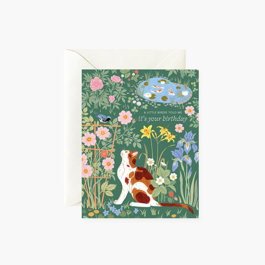 “A Little Birdie Told Me” Birthday Card