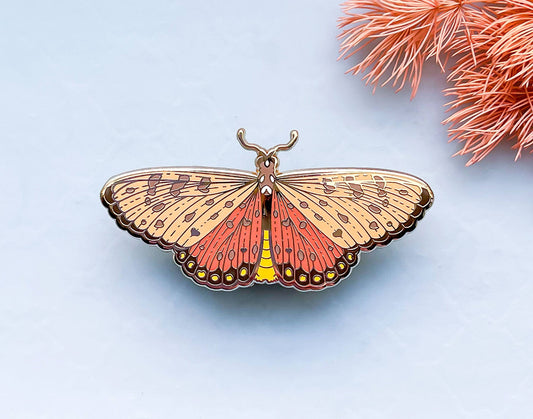 Tawny Coster Butterfly Enamel Pin