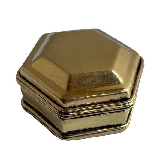 Brass Hexagon Trinket Box