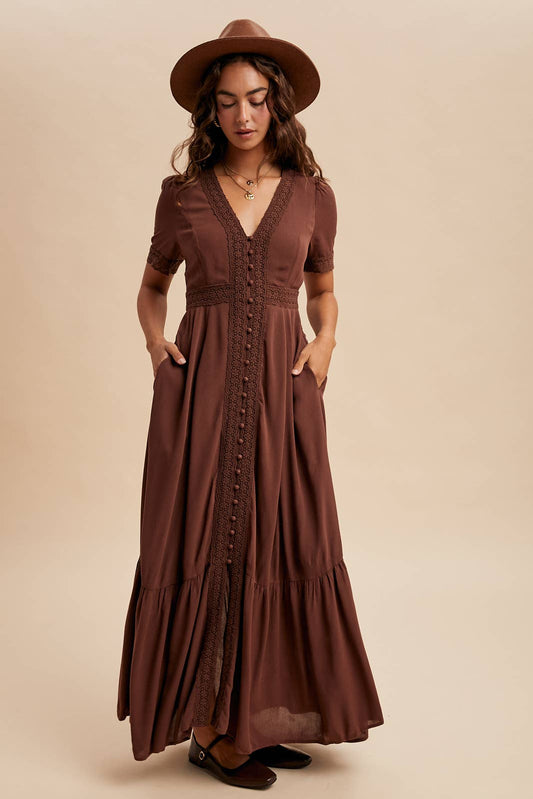Fairytale Forrest Button-down Maxi Dress