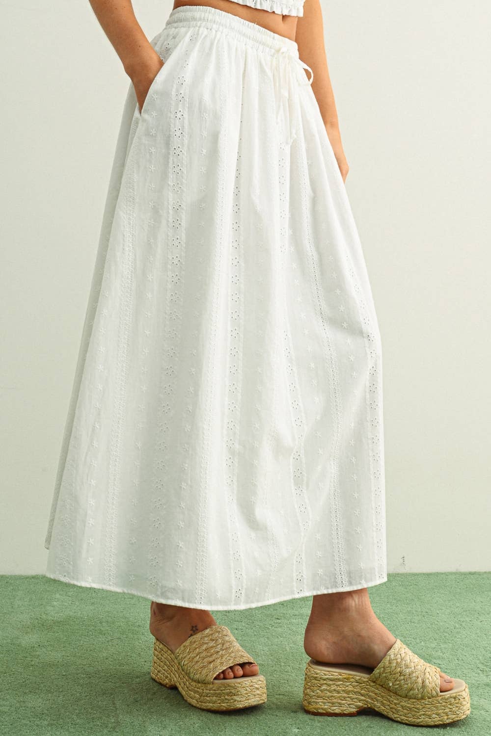 Cotton Clouds Maxi Skirt