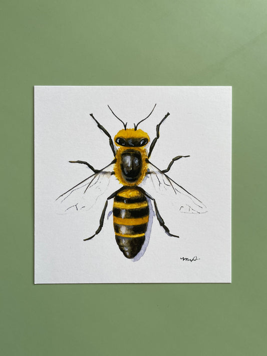 Queen Bee Square Print - Megan Davies Art