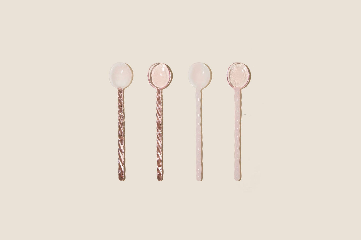 Pink Pastels Glass Spoon Set