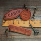 Pocket Ruler Leather Keychain