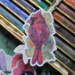 Marydean Draws Sticker - "Curious Cardinal"