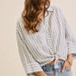 Coastal Comfort Striped Button-down