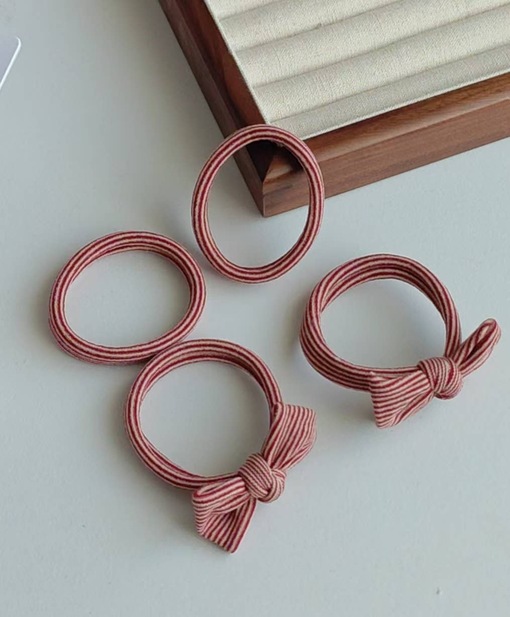 Candy Cane Chic Hair Ties