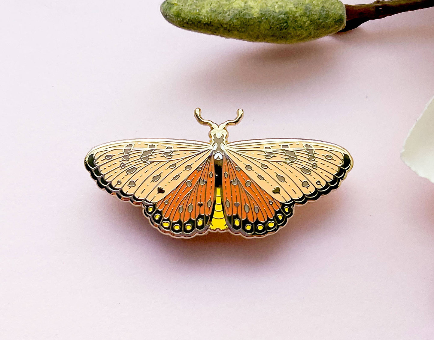 Tawny Coster Butterfly Enamel Pin