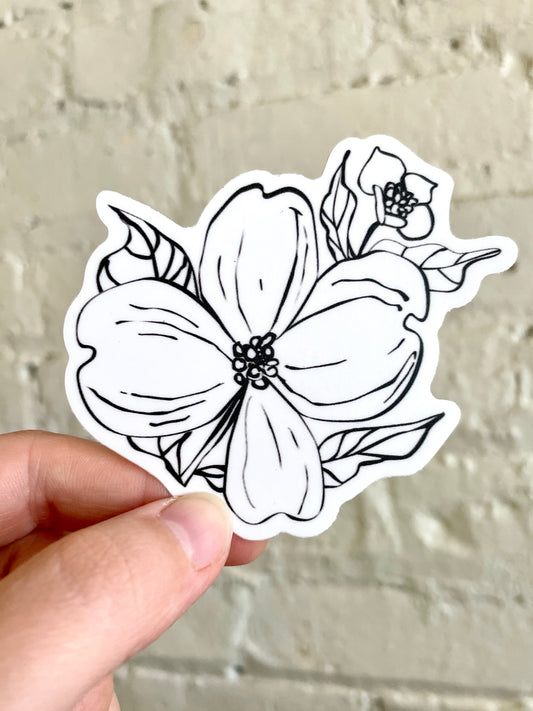 Dogwood Flower Vinyl Sticker