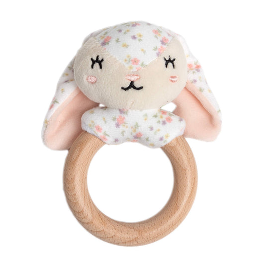 Hunny Bunny Wooden & Plush Baby Teether