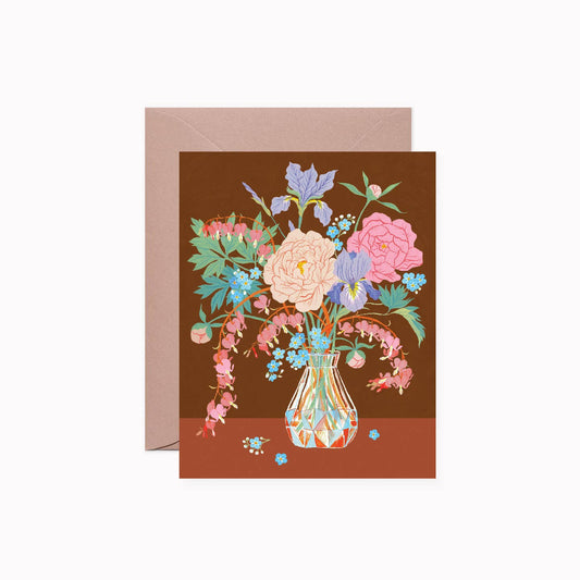 Brown Garden Vase All-Occasion Greeting Card