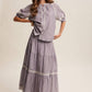 Townhomes Striped Smocked Maxi Skirt