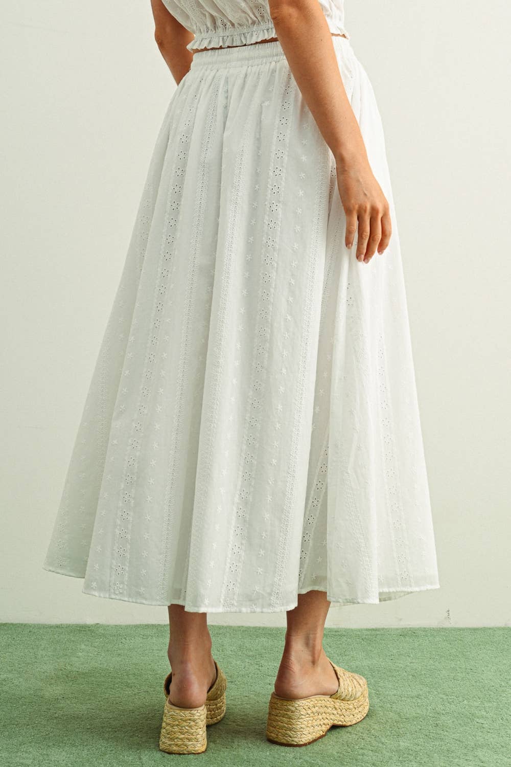 Cotton Clouds Maxi Skirt