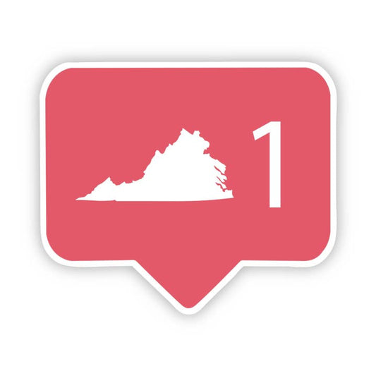 Virginia Social Media Like Sticker