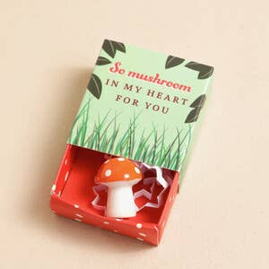 Ceramic Knick-Knack and Matchbox - Mushroom