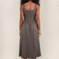 Olive Square-Neck Luxe Tank Dress