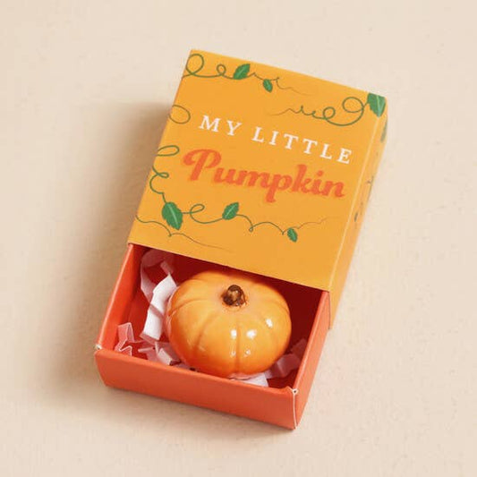 Ceramic Knick-Knack and Matchbox - Pumpkin