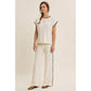 White Mocha Contrast Top