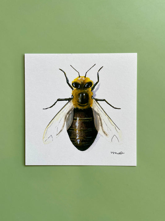 Drone Bee Square Print - Megan Davies Art