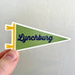 Lynchburg Sage + Navy Pennant Sticker