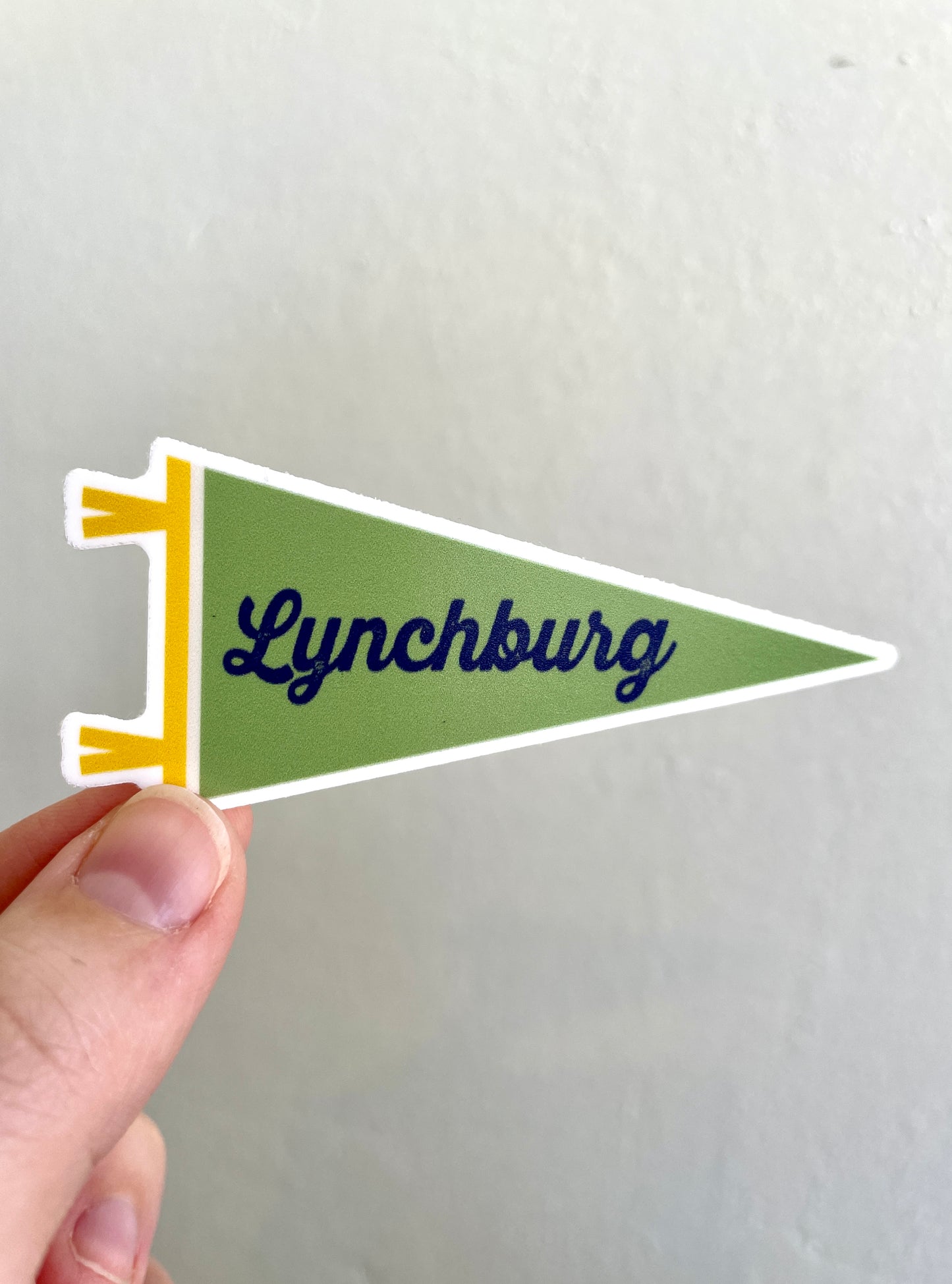 Lynchburg Sage + Navy Pennant Sticker