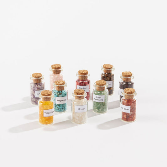 Mini Rock and Gem Corked Bottles