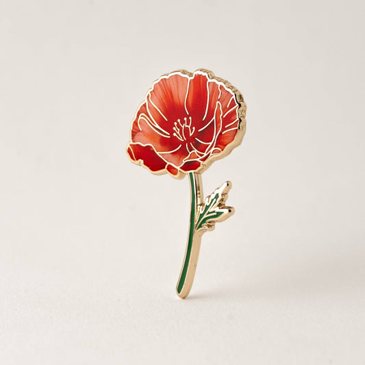 Poppy Pin Brooch