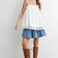 Carmelita Eyelet Trim Cami Top