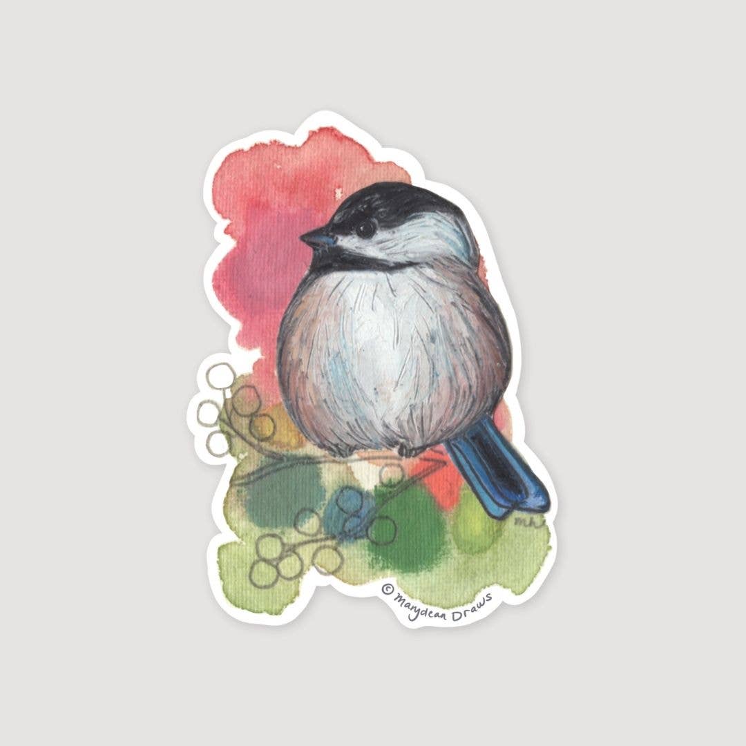 Marydean Draws Sticker - "Chickadee"