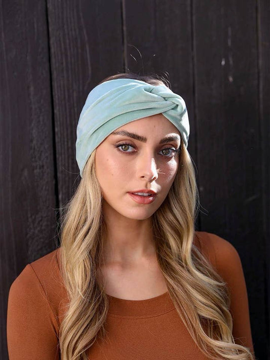 Velvet Twisted Headband/Earwarmer - Sage