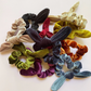 Midnight Blue Velvet Bunny Ear Scrunchies