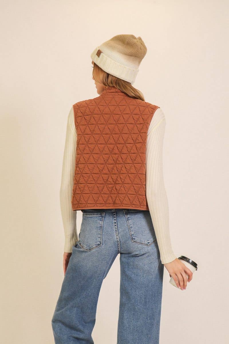 Simple n' Sweet Zip-up Vest