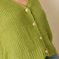Sweet Scallops Button-Up Vest - Avocado