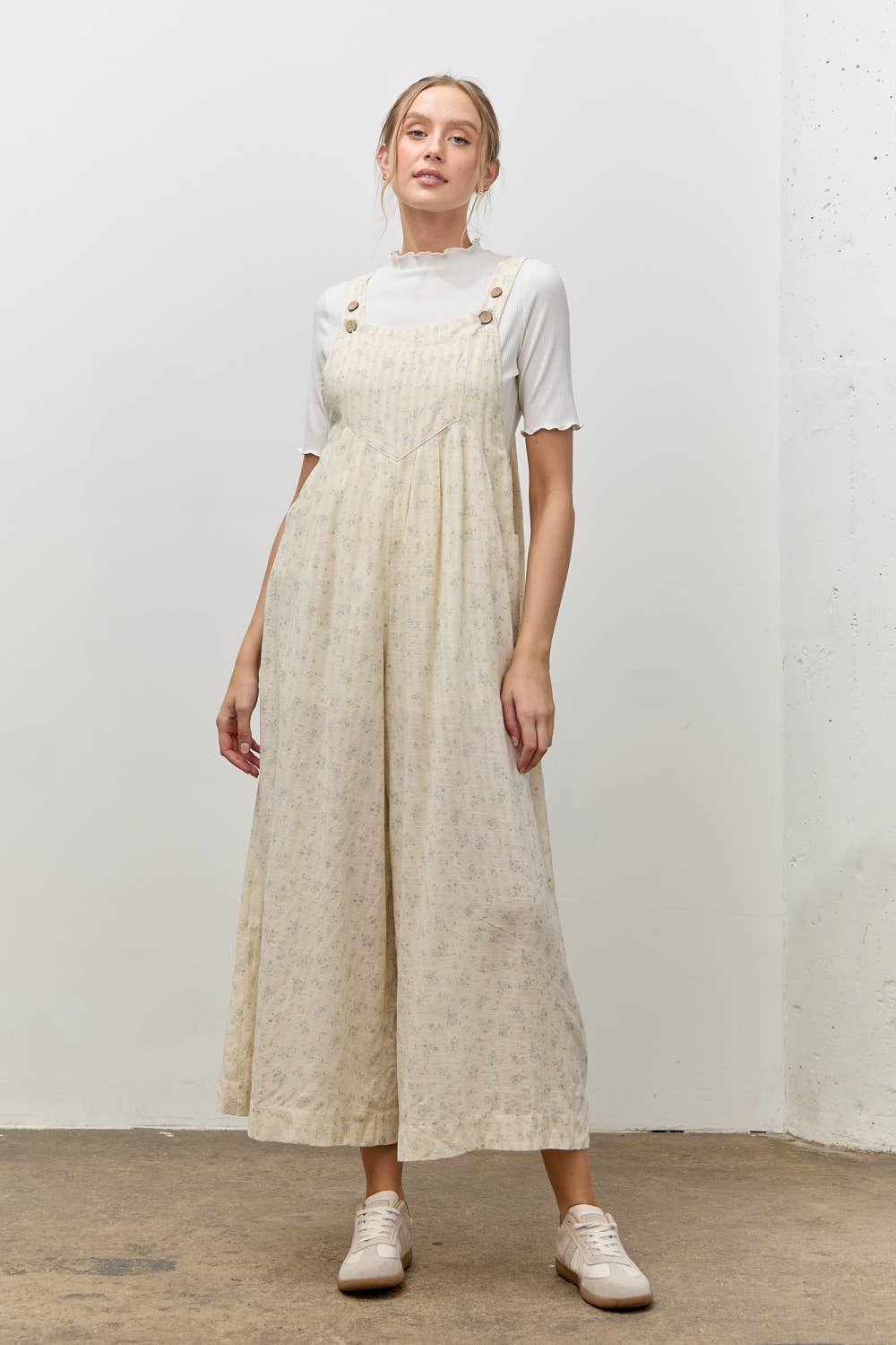 Summer Breeze Floral Overalls