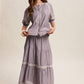 Townhomes Striped Smocked Maxi Skirt