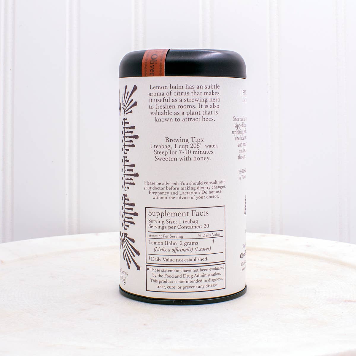 Lemon Balm Tea Tin